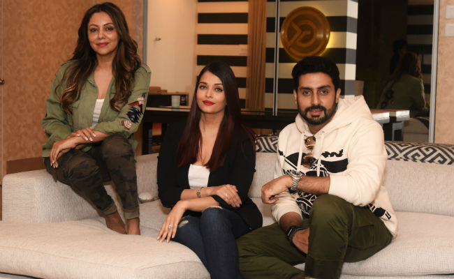 Aishwarya Rai Bachchan, Abhishek Visit Gauri Khan's Store. Pics Here