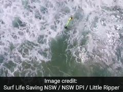 Watch: Rough Seas, 2 Swimmers And A Rescue By Drone