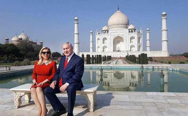 Israeli Prime Minister Benjamin Netanyahu, Wife Sara Visit Taj Mahal
