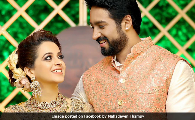 bhavana engagement dress March 9th Happy Engagement Anniversary Hun #LoveOfMyLife #MineForever Outfit @labelmdesigners Makeup & Hair @jeenastudio #Bhavana #Bhavanamenon #BhavanaNaveen #Bhaveen #Mrsjune6