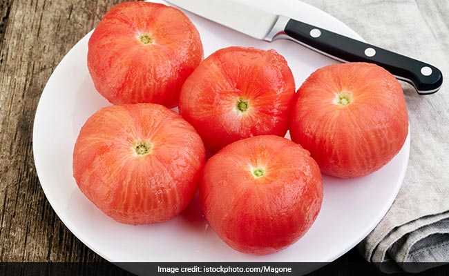 blanched tomatoes