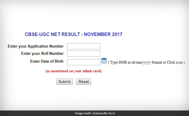 cbse ugc net nov 2017 result