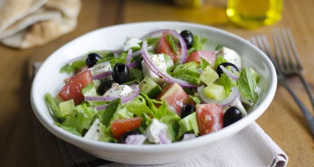 Cucumber, Black Olive and Mint Salad