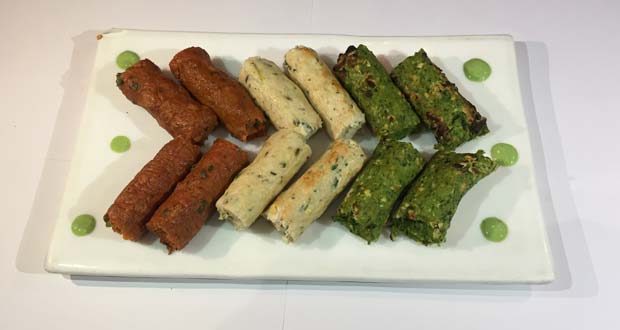 Tricolor Seekh Kebab