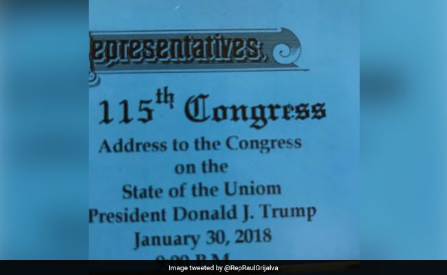 Oops: Guests Invited To Donald Trump's State Of The 'Uniom'