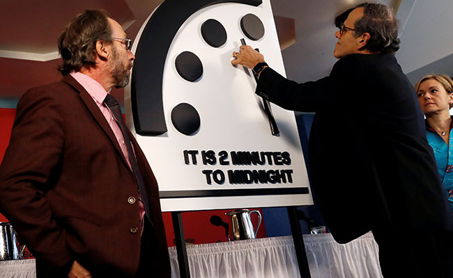 Doomsday Clock Now Just 2 Minutes To 'Midnight,' The Hour Of 'Apocalypse'