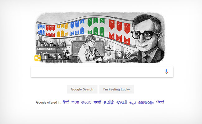 Google Doodle Honours Har Gobind Khorana On His 96th Birth Anniversary