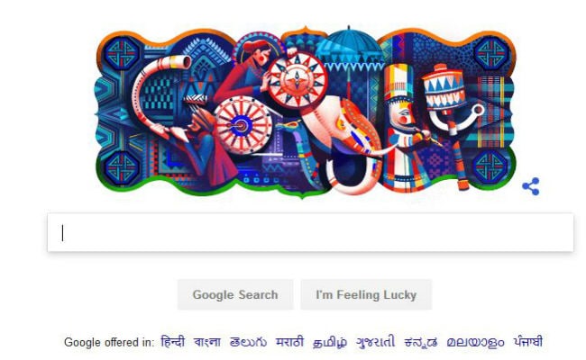 India's 69th Republic Day Celebrated By Google Doodle