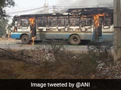 '<i>Padmaavat</i>' Protests: Haryana Roadways Bus Torched In Gurgaon