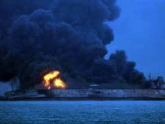 Oil Tanker Burns For Third Day At Sea, 31 Crew Members Missing