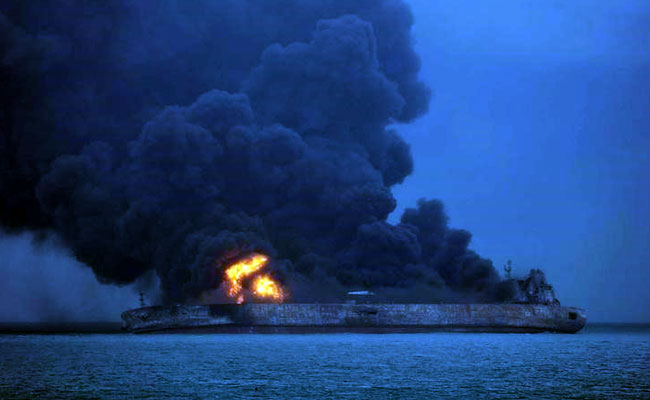 Oil Slick, From Sunken Iranian Tanker, Off China Coast Trebles In Size