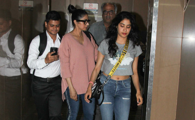 Sridevi, Daughter Janhvi Kapoor And Ishaan Khatter Watch A Film Together. See Pics