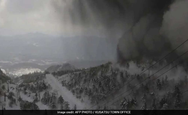 Japanese Volcano Erupts, Raining Rocks Onto Ski Slope And Triggering Avalanche