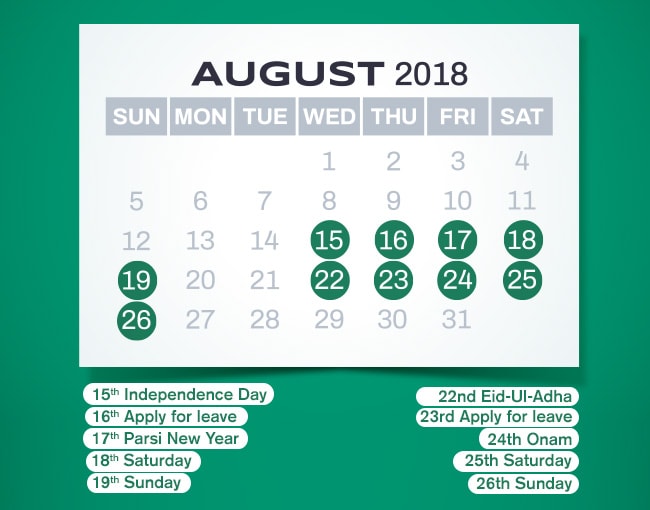 long weekends in india 2018