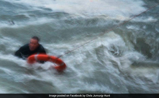 Man, Dog Swallowed By Violent Waves. Pictures Reveal Dramatic Rescue