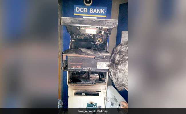 Thieves Try To Cut Into ATM Machine In Mumbai; Burn The Money Instead