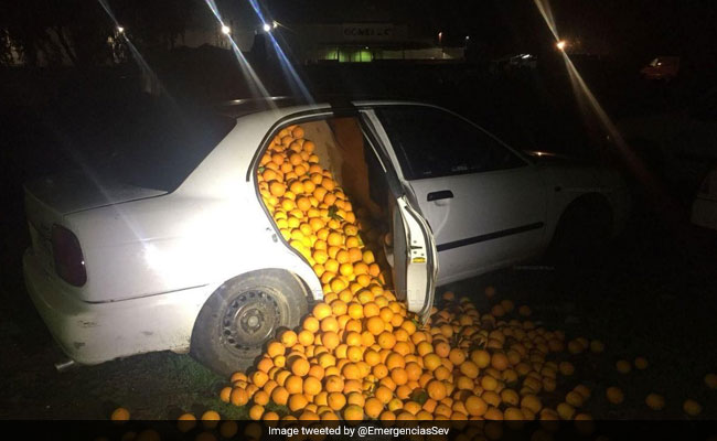 Cops Catch Cars Packed With 4,000 Kilos Of Stolen Oranges