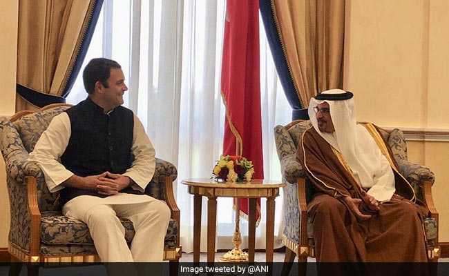 Rahul Gandhi Meets Bahrain Prince On First Foreign Trip As Congress Chief