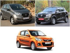 Datsun redi-GO AMT vs Renault Kwid AMT vs Maruti Suzuki Alto K10 AGS: Specifications Comparison