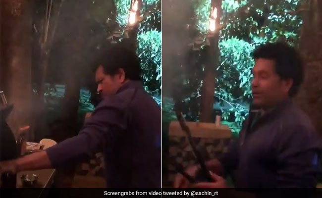 Another Feather To His Hat? Sachin Tendulkar Cooks Delicious BBQ delights For His Friends At New Year's Eve Party