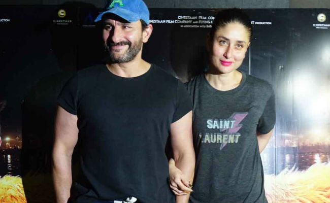 Saif Ali Khan Screens <i>Kaalakaandi</i> For Kareena Kapoor, Soha And Kunal. See Pics