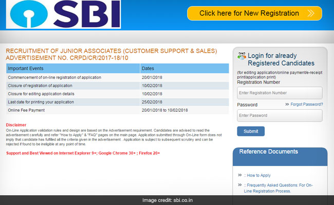 SBI Junior Associates Recruitment Begins; Know Registration Process