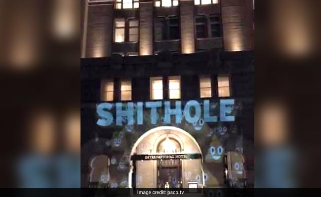 'Shithole' Projected On Donald Trump's Hotel In Washington