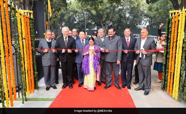 Sushma Swaraj Inaugurates Bharat-ASEAN Maitri Park In Delhi