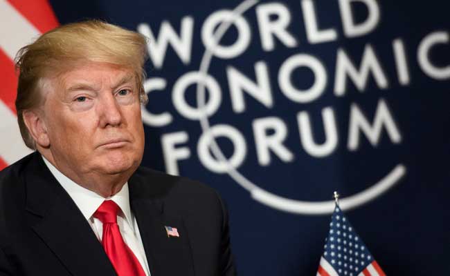 Dodging Bad Headlines, US President Donald Trump Turns Salesman-In-Chief At Davos