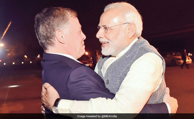 Prime Minister Narendra Modi Breaks Protocol, Receives Jordan King At Airport