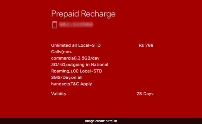 airtels rs 799 plan