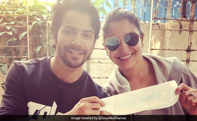 '<i>PadMan</i> Challenge': <I>Sui Dhaaga</i> Stars Anushka Sharma And Varun Dhawan Complete The Sanitary Pad Task