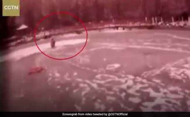 Watch: Cop Smashes Ice With Fist To Rescue Child Trapped On Frozen Lake