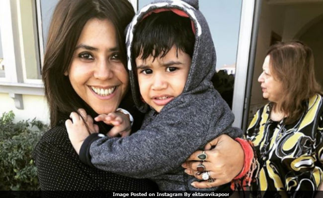 Seen This Cute Pic Of Baby Laksshya With <i>Bua</i> Ekta Kapoor?