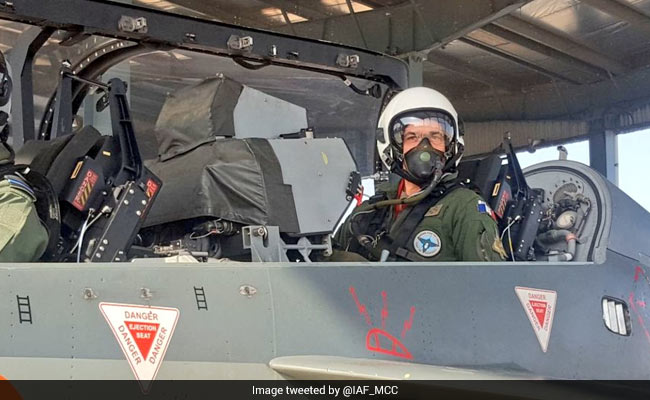 French Air Force Chief General Andre Lanata Takes Sortie On Tejas