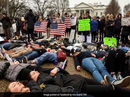 Teens 'Lie-In' Outside White House, Demand Gun Reform After Shooting In Florida School Teens 'Lie-In' Outside White House, Demand Gun Reform After Shooting In Florida School