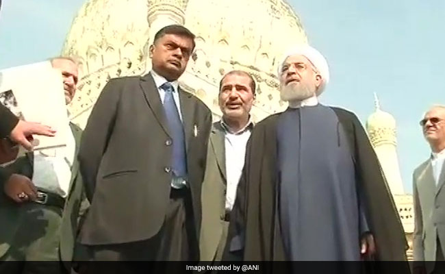 Hassan Rouhani Visits Hyderabad Mosque, Calls For Unity Among Muslims