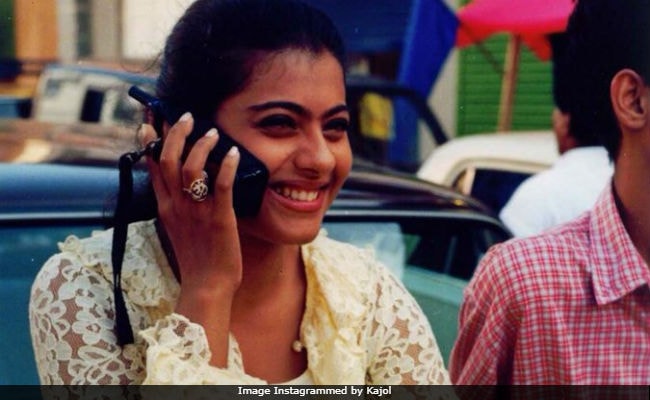 Kajol Posted A Throwback Picture From The Days 'When Phones Were Big'