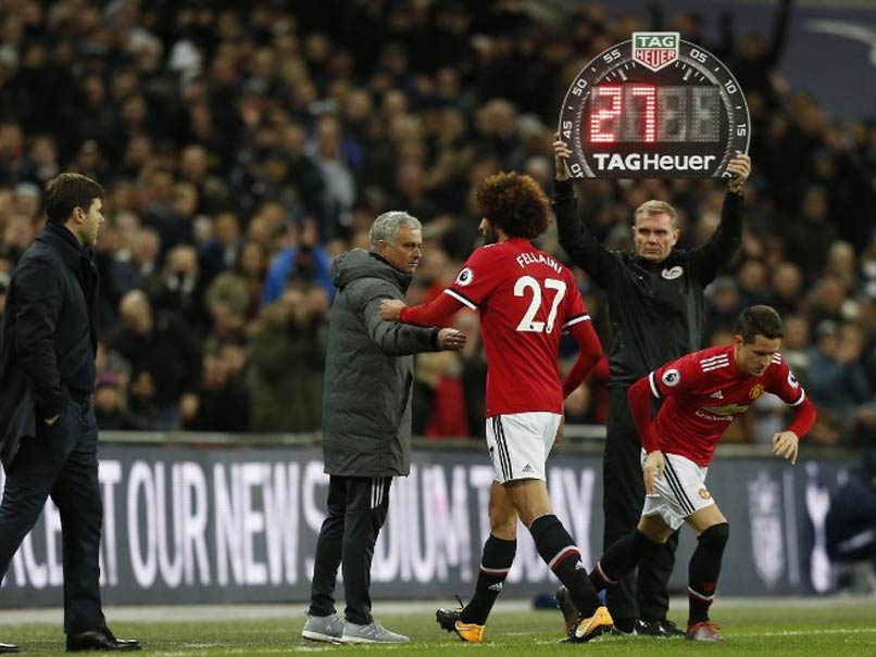 Fellaini  was replaced in the 63rd minute of the game. (AFP)