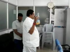 Congress Leader Accused Of Sprinkling Petrol In Office. Caught On Video