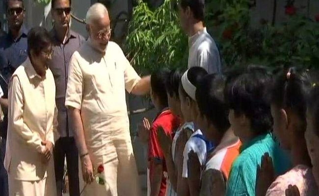 Prime Minister Narendra Modi Visits Aurobindo Ashram In Puducherry