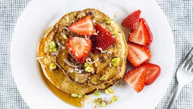 Strawberry Quinoa Pancakes