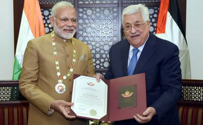 PM Modi Conferred Grand Collar Of The State Of Palestine