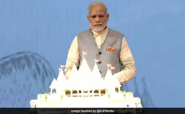 PM Modi  Inaugurates First Hindu Temple Project In Abu Dhabi