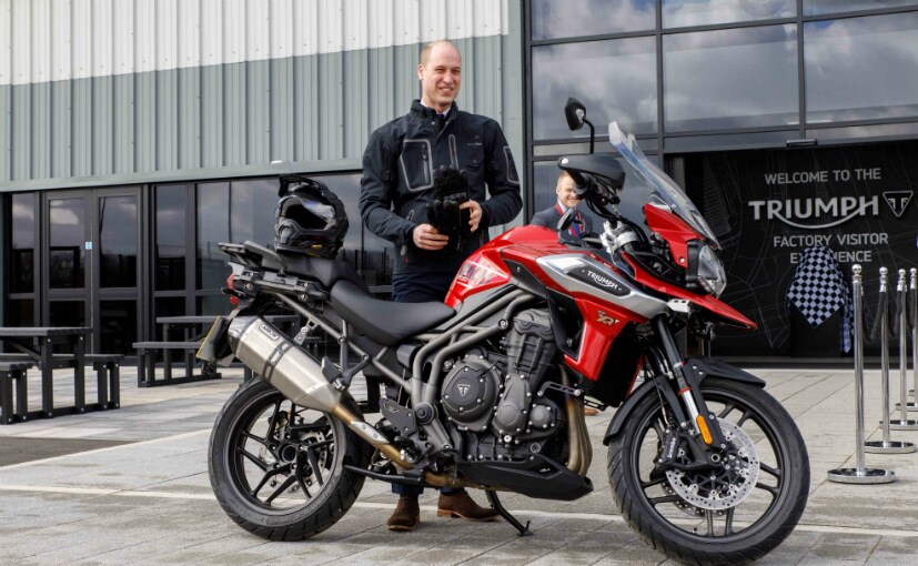 Prince William Visits Triumph Headquarters At Hinckley The Duke of Cambridge visited the Triumph Motorcycles headquarters at Hinckley, UK and even took a new Triumph Tiger 1200 out for a spin in the factory premises.