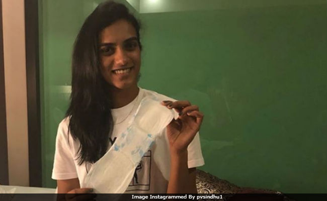 '<i>PadMan</i> Challenge': Tagged By Deepika Padukone, PV Sindhu Swaps Badminton Racquet For Sanitary Pad