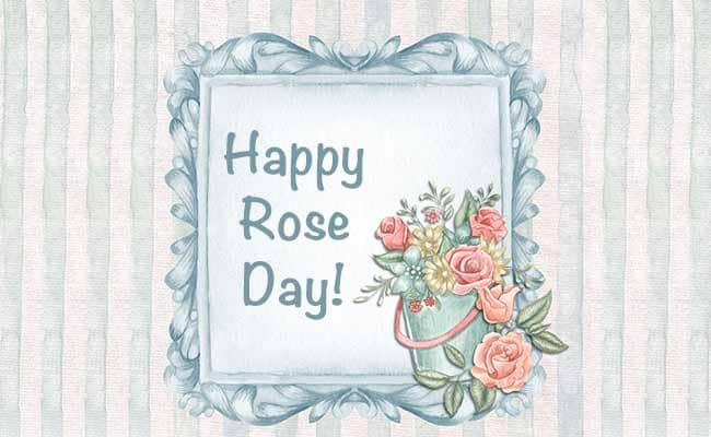 Vector art hand drawn greetings happy rose day poster  Pngfreepic