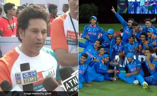 U-19 वर्ल्‍ड कप में टीम इंडिया को मिली जीत पर मास्‍टर ब्‍लास्‍टर सचिन तेंदुलकर ने कहा...