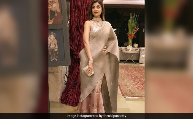 Shilpa Shetty Nails The Offbeat <i>Saree</i> Look, Over And Over Again
