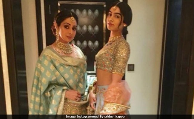 Image result for sridevi last post with khushi